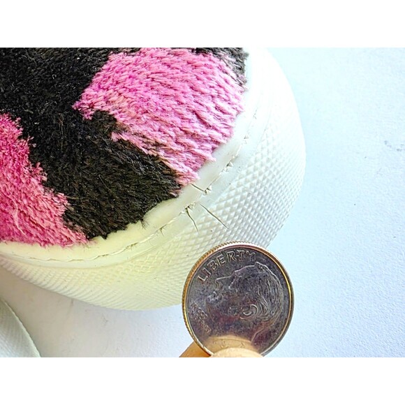 ELYSIAN Emily Morrison Ankara Ikat Silk Velvet High Top Sneakers 38 Pink Black - Picture 13 of 14